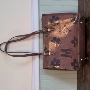 Montana West concealed carry purse, large, chocolate brown leather